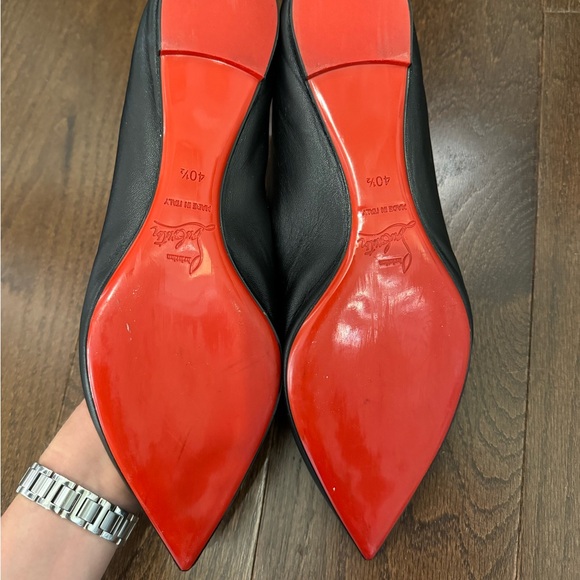 Christian Louboutin Ballalla Leather Point-toe Flats Black - Picture 8 of 8